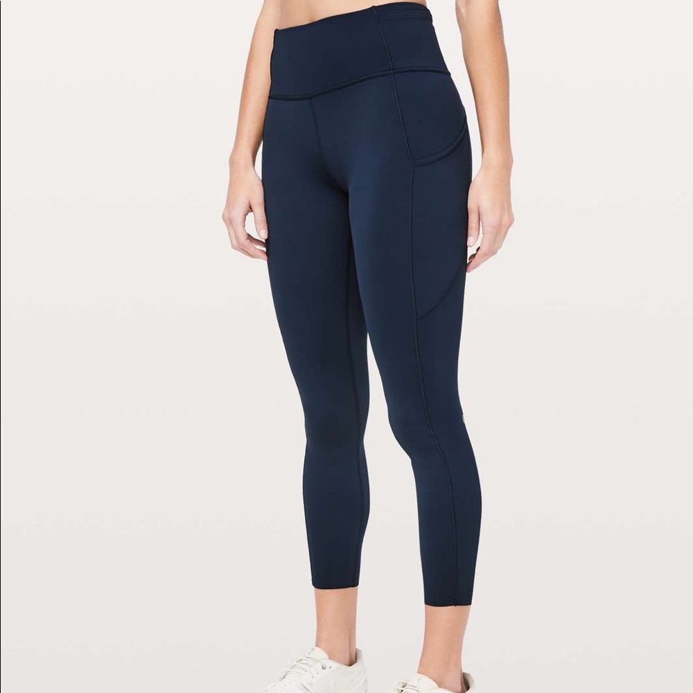 Lululemon Fast and Free 25” leggings Navy size 4